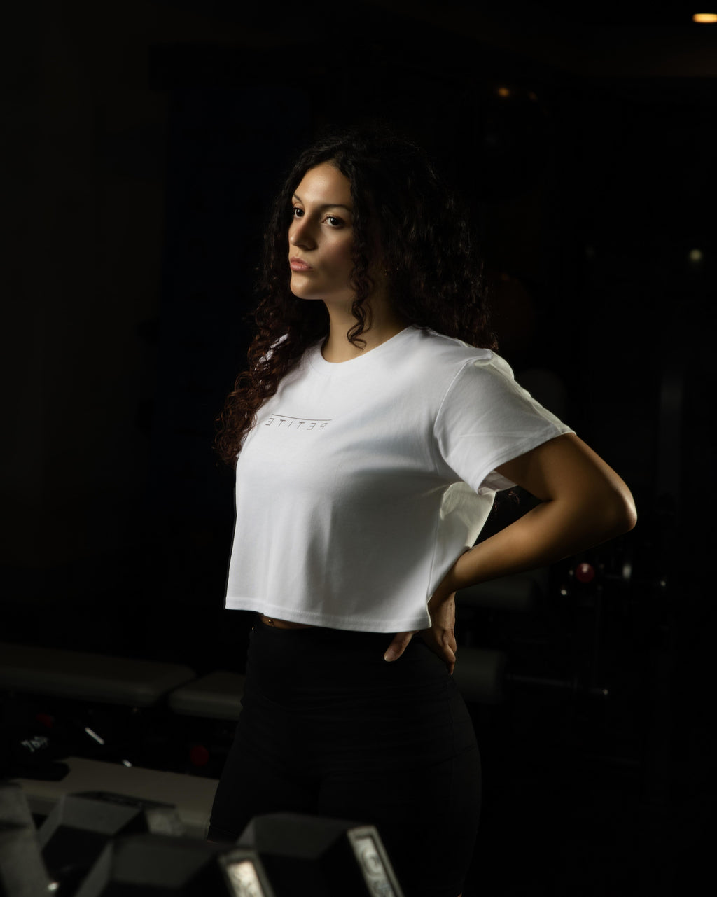 PETITE WO's Cropped Workout Tee