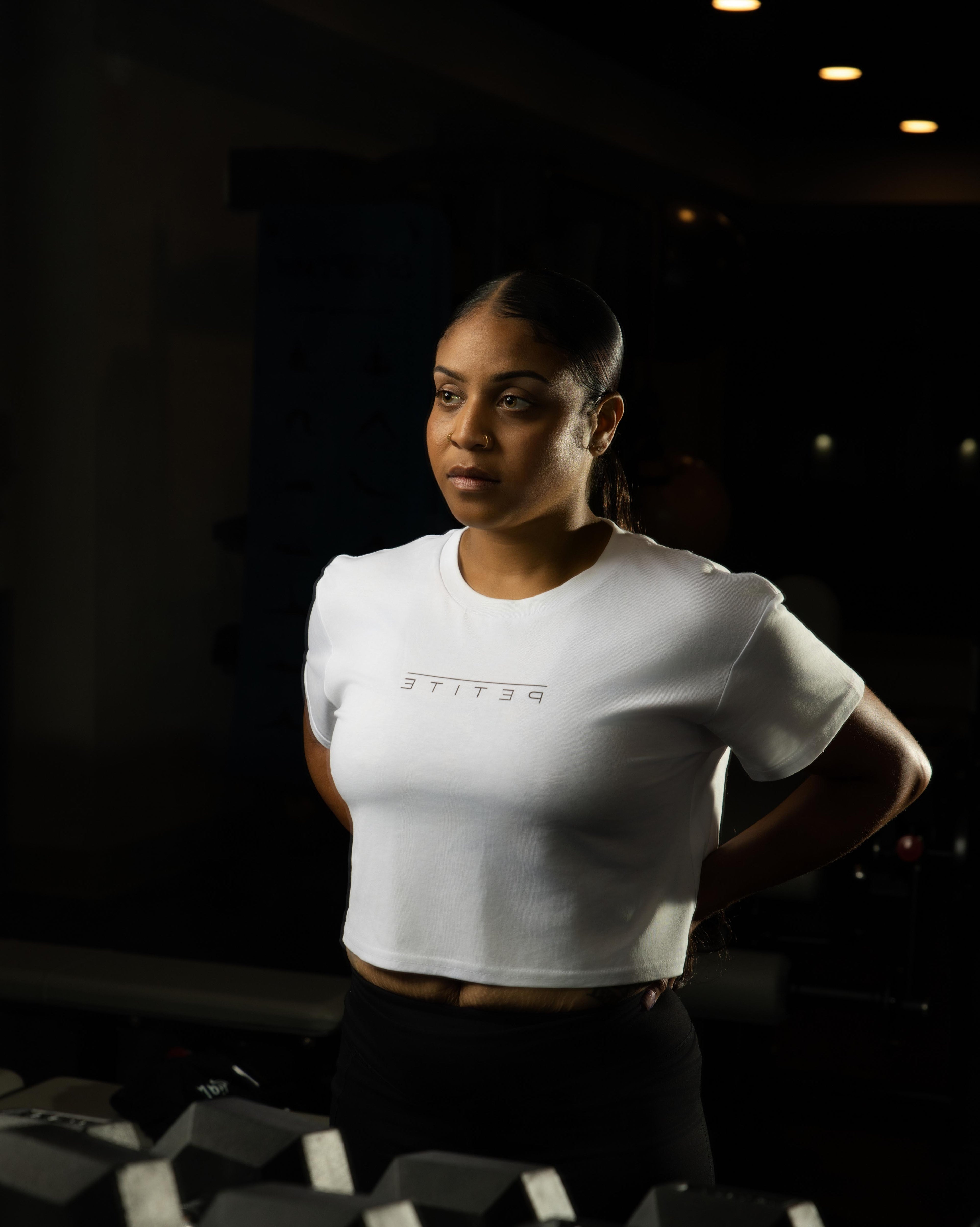PETITE WO's Cropped Workout Tee